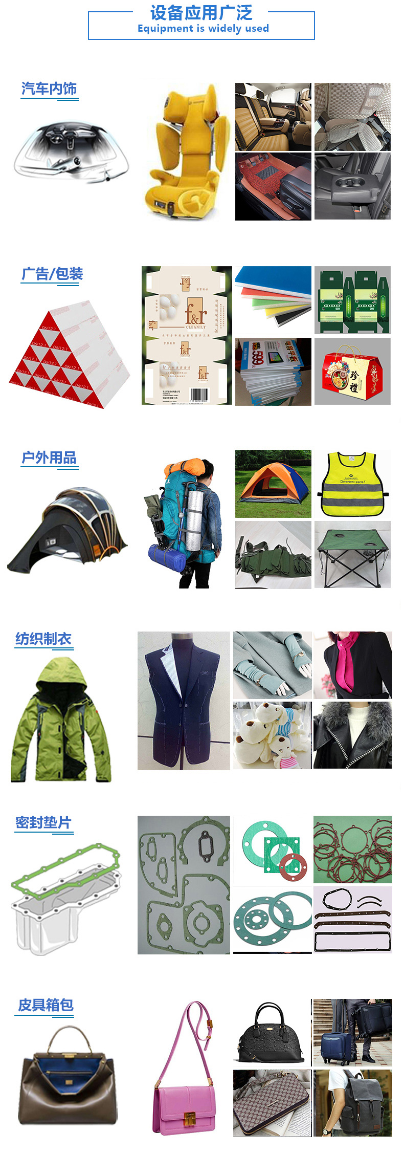 各類(lèi)可裁切座套材料